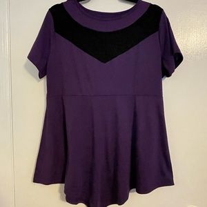 Purple asymmetrical shirt XL
